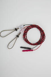 ΥΦΑΣΜΑΤΩΝ -1.5R Resusable EMG αισθητήριο δάχτυλων κενό κόκκινο ζευγαριού βρόχων στριμμένο ηλεκτρόδιο